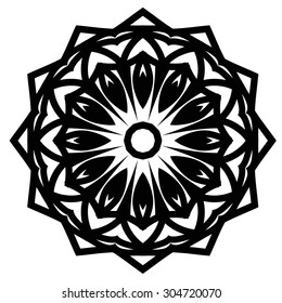 Round Ornament Pattern. Vintage decorative elements. Abstract design element.