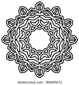 Round Ornament Pattern. Vintage decorative elements.