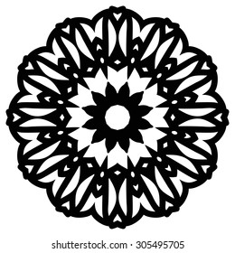 Round Ornament Pattern. Vintage decorative elements.