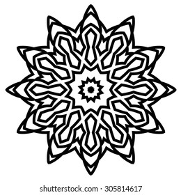 Round Ornament Pattern. Vintage decorative elements.