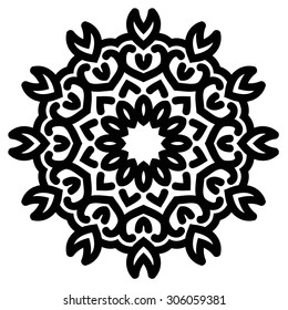 Round Ornament Pattern. Vintage decorative elements.