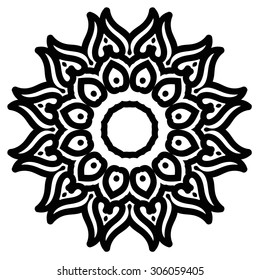 Round Ornament Pattern. Vintage decorative elements.