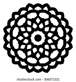 Round Ornament Pattern. Vintage decorative elements.