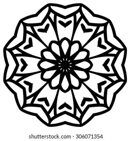 Round Ornament Pattern. Vintage decorative elements.