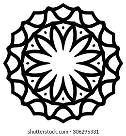 Round Ornament Pattern. Vintage decorative elements.