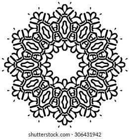 Round Ornament Pattern. Vintage decorative elements.