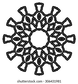 Round Ornament Pattern. Vintage decorative elements.