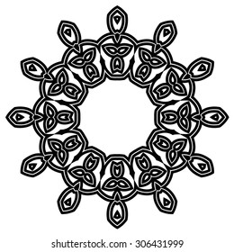 Round Ornament Pattern. Vintage decorative elements.