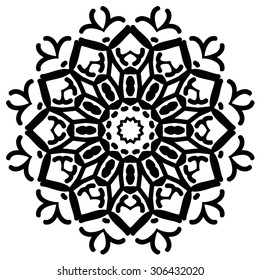 Round Ornament Pattern. Vintage decorative elements.