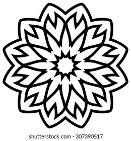 Round Ornament Pattern. Vintage decorative elements.