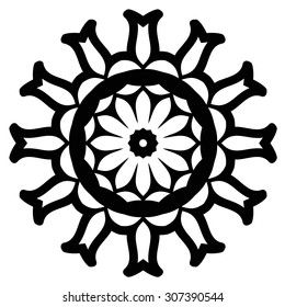 Round Ornament Pattern. Vintage decorative elements.
