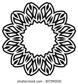 Round Ornament Pattern. Vintage decorative elements.