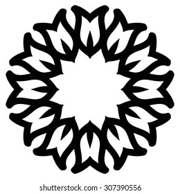 Round Ornament Pattern. Vintage decorative elements.