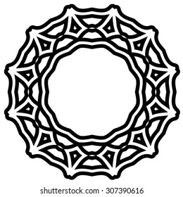 Round Ornament Pattern. Vintage decorative elements.