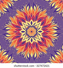  Round ornament pattern. Vintage decorative element. Hand drawn mandala background.