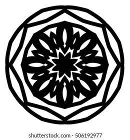 Round Ornament Pattern. Vintage decorative elements. Abstract design element.