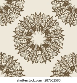 Round Ornament Patterns. Mandala and mandala samless pattern vector. Paisley Floral Design Element.