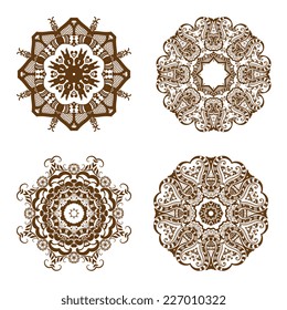 Round ornament set. Vector illustration