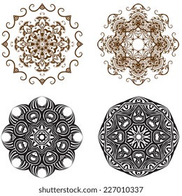 Round ornament set. Vector illustration