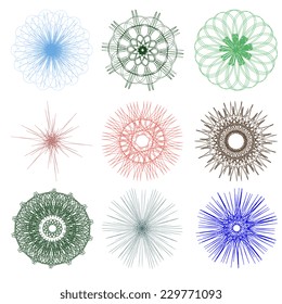 Round ornament set. Vector illustration