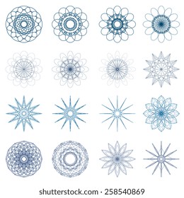 Round ornament set. Vector illustration