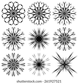A round ornament set. Vector illustration