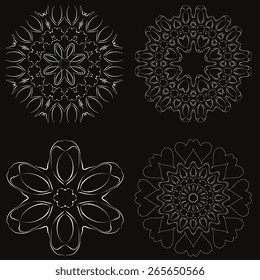 Round ornament set. Vector illustration