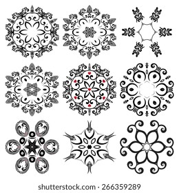 Round ornament set. Vector illustration