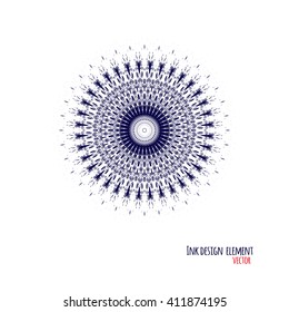 Round ornament. Universal abstract pattern  for print, cloth, tattoo, tee shirt, utensil, medallion. Modern vector illustration. EPS 10 vector file.