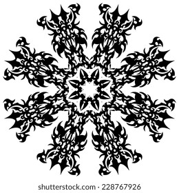 Round ornament. Vector illustration