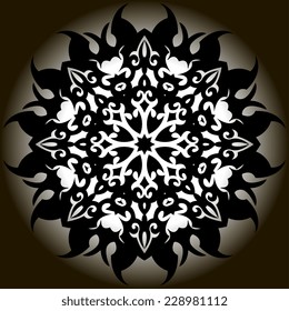 Round ornament. Vector illustration