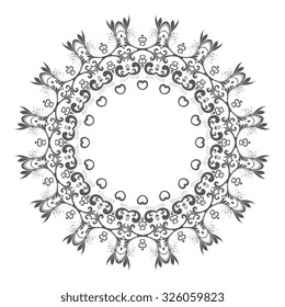 Round ornament. Vector illustration