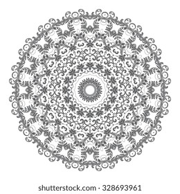 Round ornament. Vector illustration