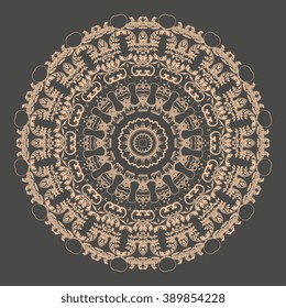 Round ornament. Vector illustration
