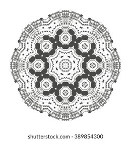 Round ornament. Vector illustration