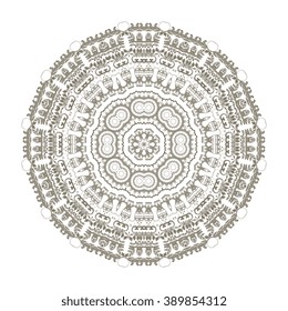 Round ornament. Vector illustration