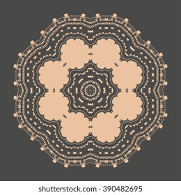 Round ornament. Vector illustration