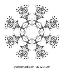 Round ornament. Vector illustration