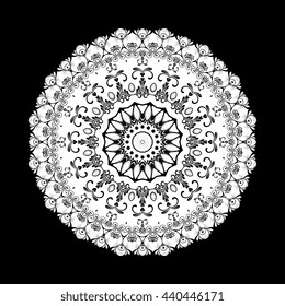Round ornament. Vector illustration