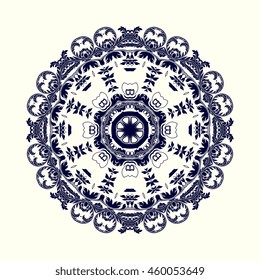 Round ornament. Vector illustration