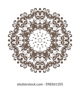Round ornament. Vector illustration