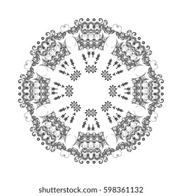 Round ornament. Vector illustration