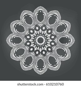 Round ornament. Vector illustration