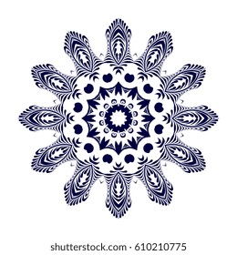 Round ornament. Vector illustration