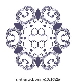 Round ornament. Vector illustration