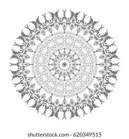 Round ornament. Vector illustration