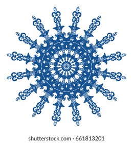 Round ornament. Vector illustration