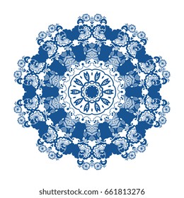Round ornament. Vector illustration