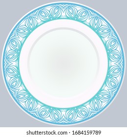 Round Ornament. Vector Illustration. For Modern Interiors Design, Wallpaper.