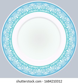 Ornamento redondo. Ilustración vectorial. Para El Diseño De Los Interiores Modernos, Papel De Techo.